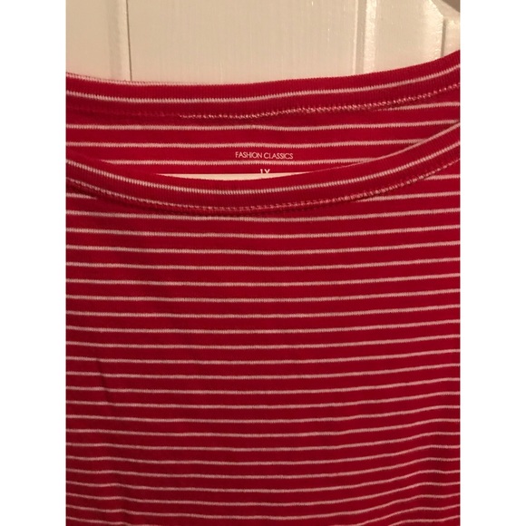 Woman’s 3/4 Sleeve Stripped Tee - Picture 3 of 3